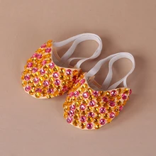 13 цветов, профессиональная Одежда для танцев, женские балетки на плоской подошве, обувь для занятий танцами живота, туфли, расшитые бисером