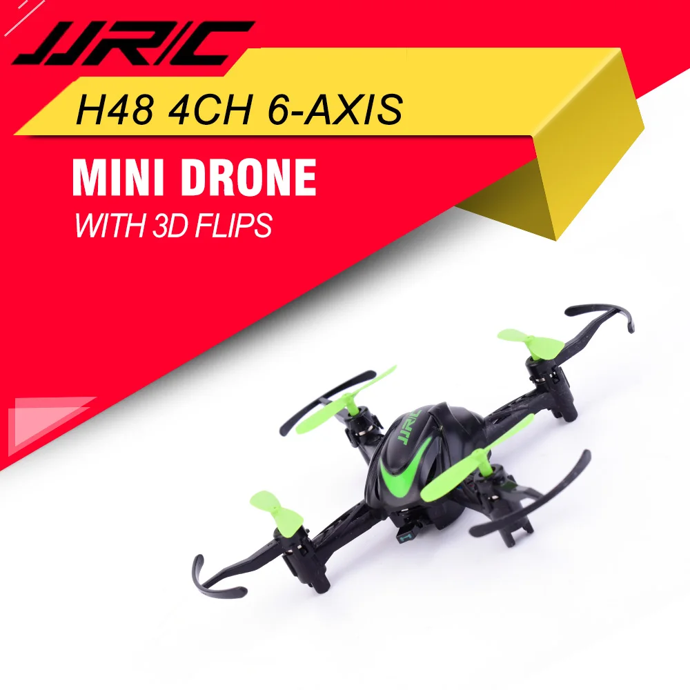 

JJRC H48 Mini 4CH 6-axis Gyro Remote Control Pocket Drone for Indoor Flying RC Quadcopter with 3D Flips Mode Green