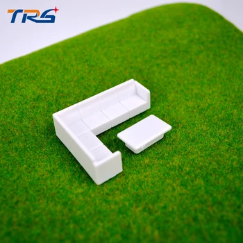 

20X Miniature Leisure Sofa Set 1:50 Scale Model Sofa with Table Doll house Scenery Layout