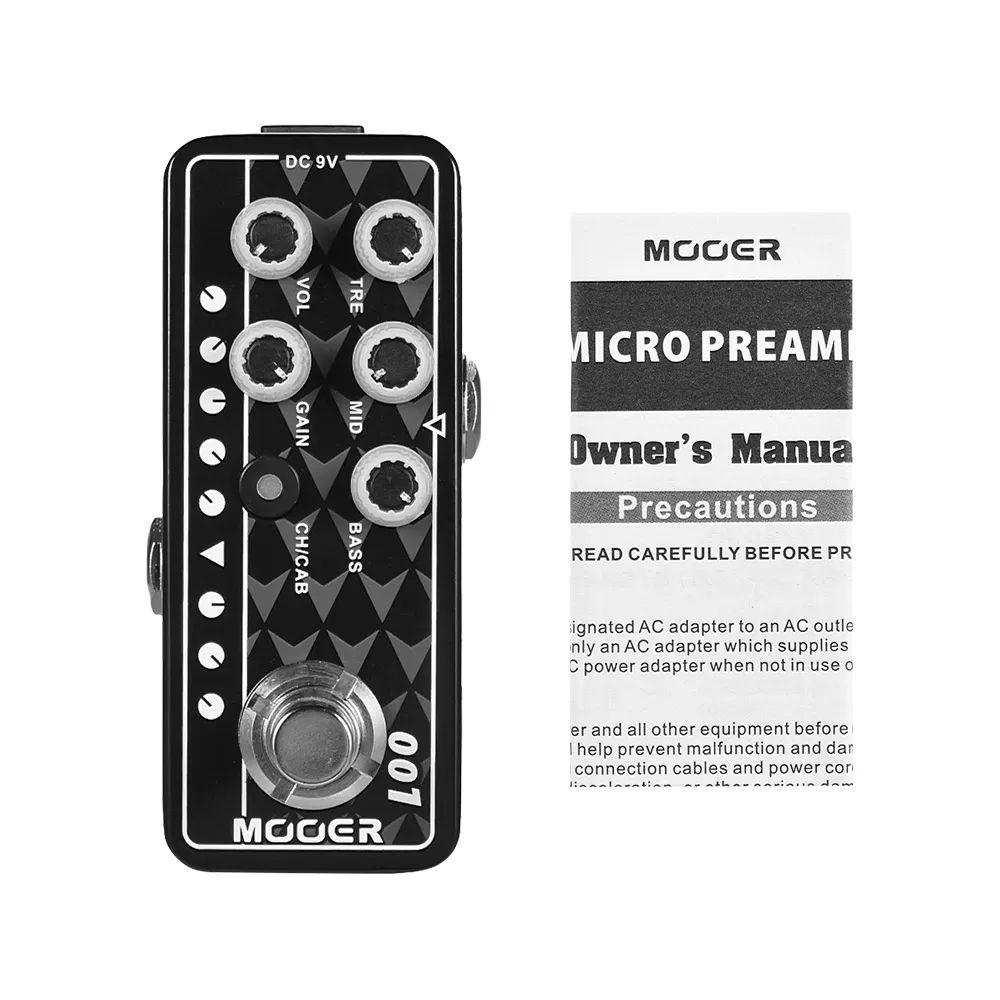 MOOER MICRO предусилителя серии 001 АЗС высокого усиления Цифровой Предварительный усилитель гитары педаль эффектов True Bypass