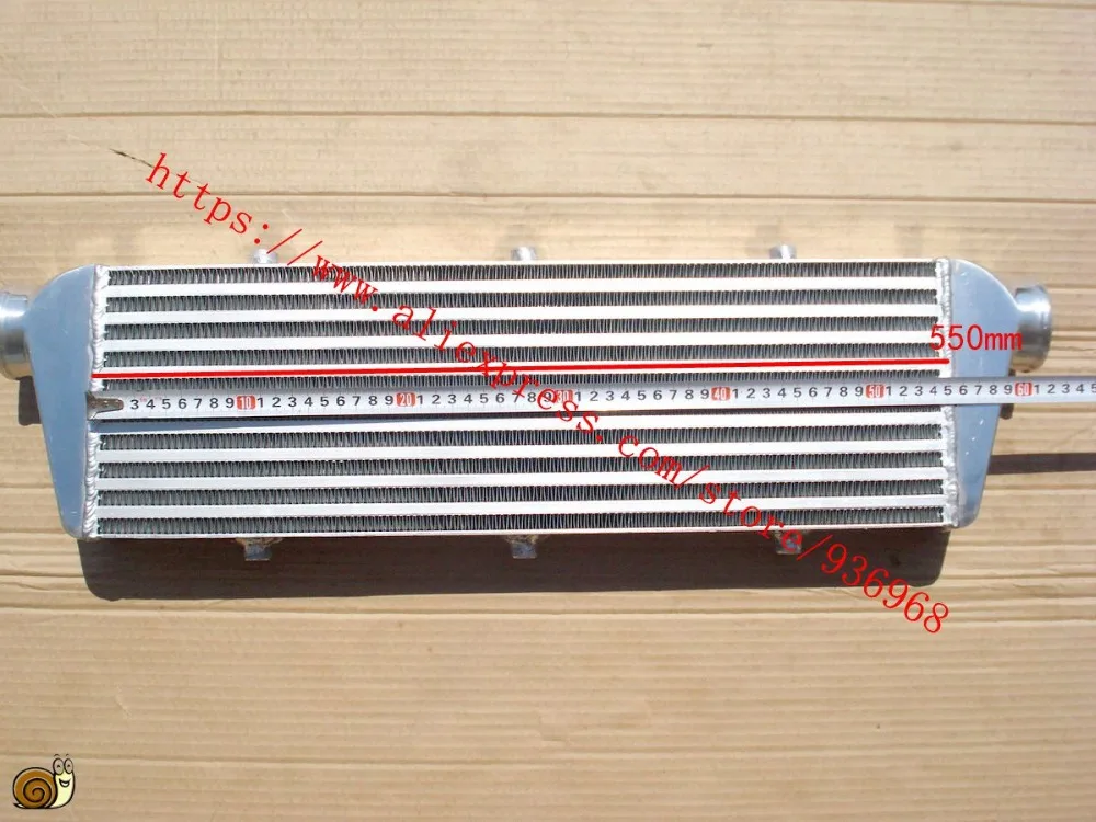

Core size 550x180x65mm in/outlet 2.25" Universal type Front Mount Bar and plate intercooler supplier AAA Turbocharger Parts