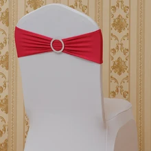 50 шт. лайкра, лента для стула, эластичный спандекс стул бант с круглым кольцом для свадьбы, украшение для банкета и вечеринки стул для мероприятий, пояса