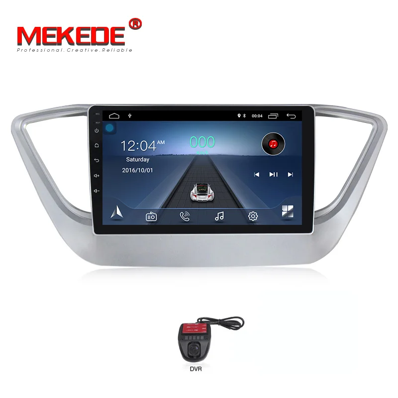 MEKEDE Android 8,1 автомобильный dvd для hyundai verna solaris accent автомобильный Радио мультимедийный плеер gps поддержка 4G - Цвет: CAR DVD DVR