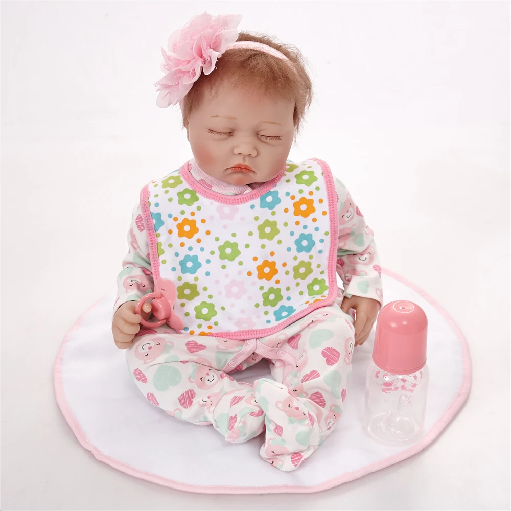 55 см спальный Bebe Куклы реборн силиконовая кукла развивающие Игрушечные лошадки