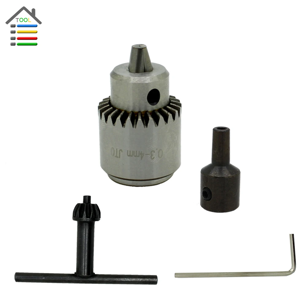 0.3 4mm JTO Taper Mounted Drill Chuck with key Lathe Chuck Pcb Drill