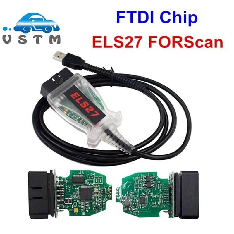 

Newest OBD2 Code Reader ELS27 FORScan Works For M-a-zda/Li-ncoln/Me-rcury Green PCB FTDI Chip+PIC24HJ128GP Better Than ELM327