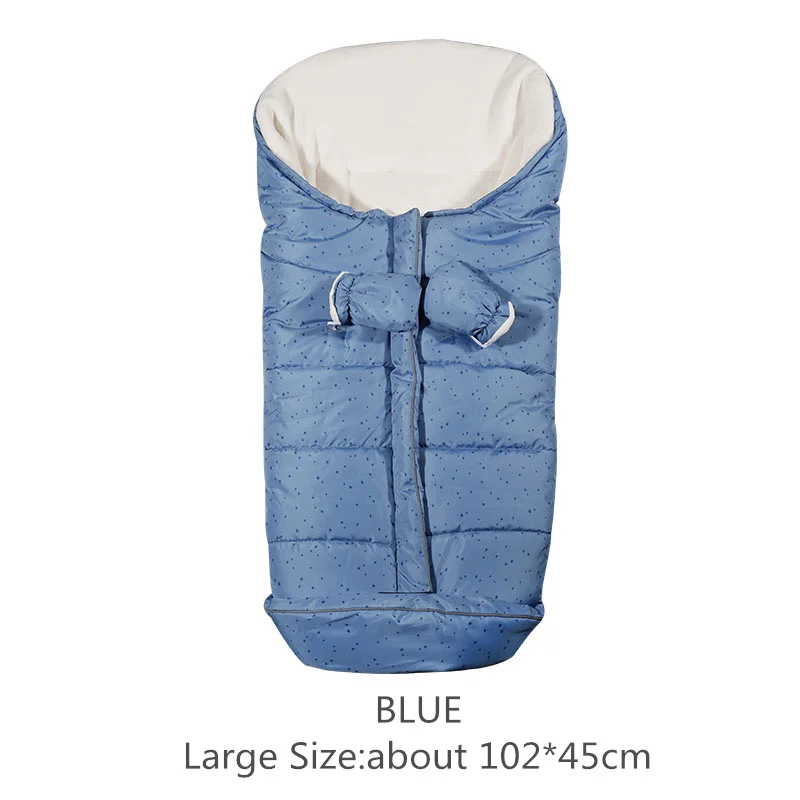 Осенне-зимний теплый детский спальный мешок, спальный мешок для коляски, мягкий спальный мешок для ребенка, детский slaapzak, sac couchage naissance - Цвет: Blue 102x45cm