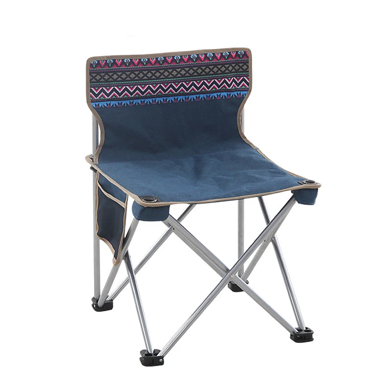 

ABLD-ShineTrip Outdoor Folding Chair Portable Backrest Reinforced Lightweight Camping Supplies Beach Back Fishing Chair