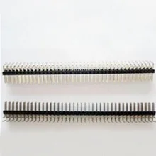 100 шт. двухрядная игла под прямым углом штыревой штырь 2*40 P 2,54 мм Шаг