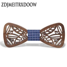 New Arrival Hollow Wood Bow Ties for font b Mens b font font b Wedding b