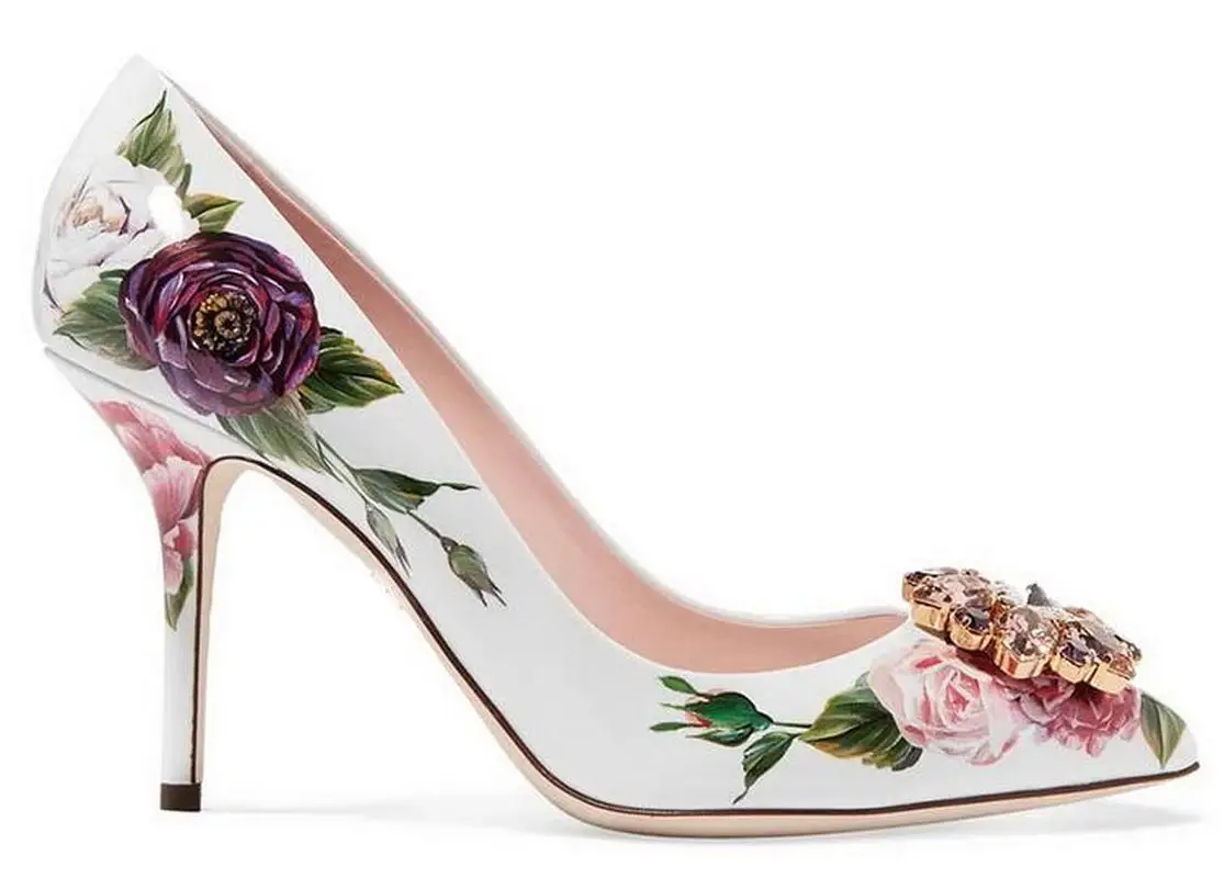 Viisenantin цветочный принт в виде роз, стразы высокая обувь на каблуке 6 см женские босоножки на тонком каблуке высотой 10 см, с закрытым носком; свадебные туфли в стиле ретро на высоком каблуке