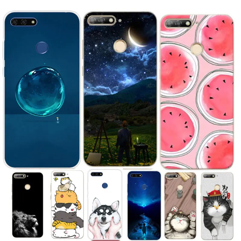 

For Huawei Honor 7A Pro Case 5.7" 3D Pattern TPU Soft Case For Huawei Honor 7A Pro Cover Silicone Case on Honor 7 A Pro AUM-L29