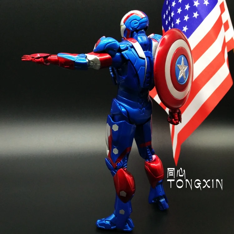 Железный человек 3 с американским флагом военная машина бронированная экшн-кукла MK42 MK6 Железный Патриот экшн Figrue игрушка модель подарок на день рождения украшение