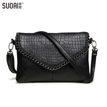 SUOAI 2016 New Small Bag Fashion Messenger Bags For Women Soft Pu Leather Crossbody Bag Female Clutches Party Bag Dollar Price