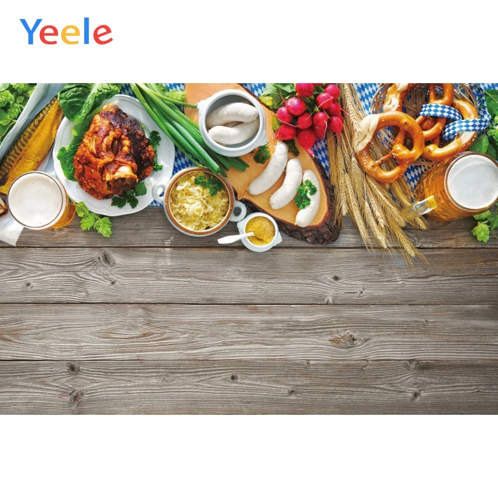 

Yeele Oktoberfest Carnival Beer Fruits Foods Wheat Photography Backdrops Personalized Photographic Backgrounds For Photo Studio
