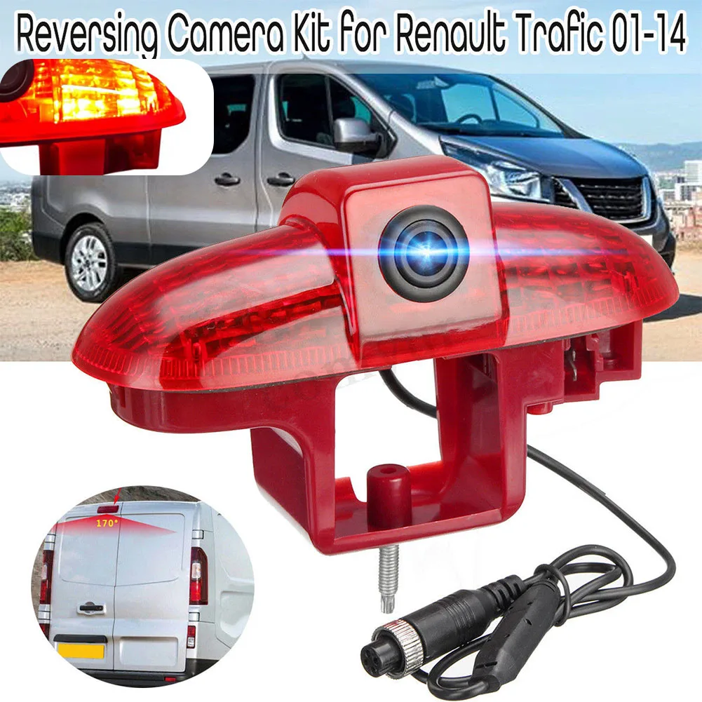 

170 Degree Car Reversing Accessories Night Vision Rear View 1080P Brake Light Camera Wide Angle Backup For Renault Trafic 01-14