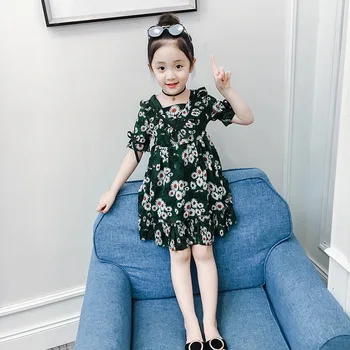 

yellow red green dresses for kids girls summer 2018 princess costume cute