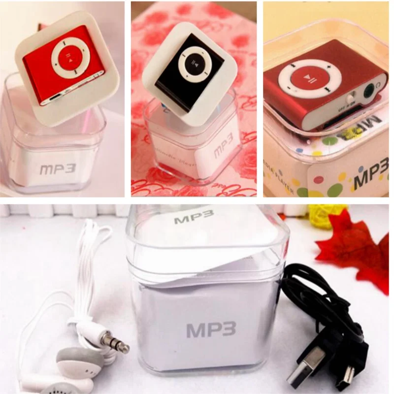 Коробка красочный Mp3 плеер мини Mp3 музыкальный плеер Micro TF слот для карты USB MP3 S порт плеер USB порт с наушниками