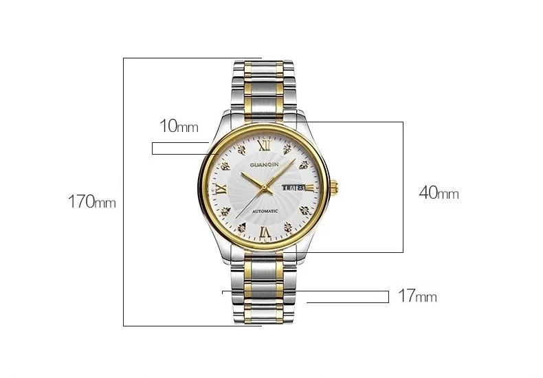 GUANQIN Mens Watch Top Brand Automatic Watch Calendar Luminous Perspective Week Clock Men Water Resistant Male Wristwatches 2017 (1)