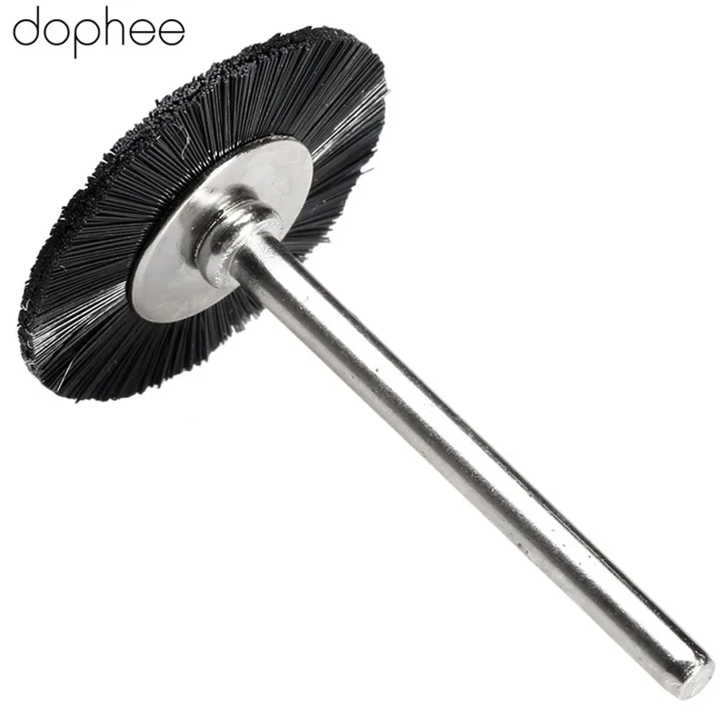 Dopee Dremel Аксессуары 3 мм хвостовик плоская нейлоновая щетина колеса щетка полировка полировальная щетка колесо для вращающихся инструментов Dremel 10 шт