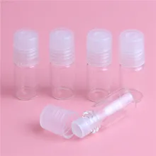 2 мл(10 шт./лот) ароматерапия стеклянный бутылка с роликом для эфирных масел с прозрачной цветной крышкой 10CC рулонные бутылки