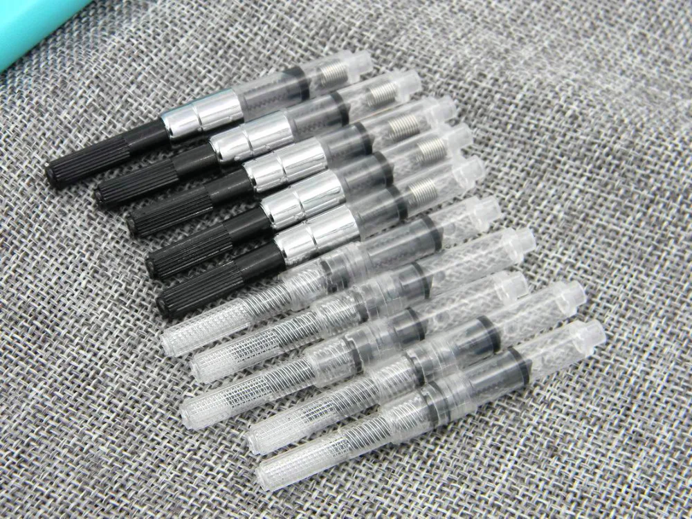 

5pc Transparent or 5pc black 2.6MM standard metal pen INK filling converter