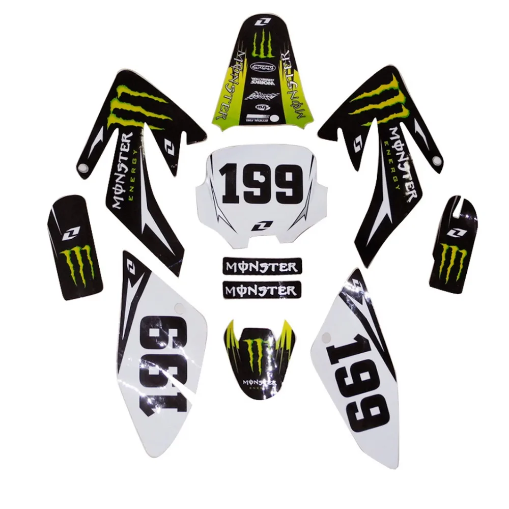 3M CRF70 Graphics Sticker,Decals Sticker for Dirt Bike,Pit Bike Parts CRF70,Monster Patternin