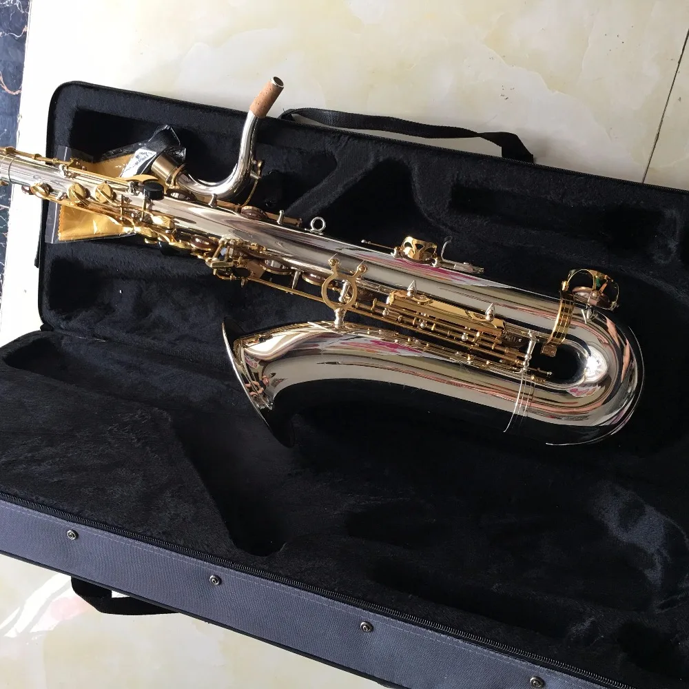 100% SevenAngel бренд тенор саксофоны Bb тон духовой музыкальный инструмент серебро и золото поверхности обеспечить OEM Sax