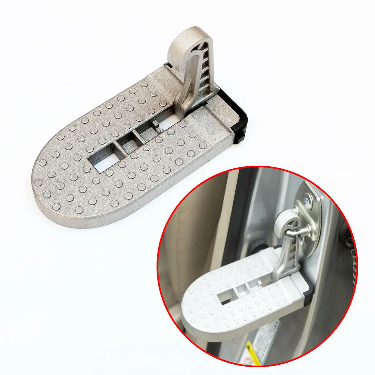 

Universal Mini Folding Auto Door Latch Hook Step Foot Pedal Ladder Fit For SUV Truck Roof Accessories Metallic Moulding