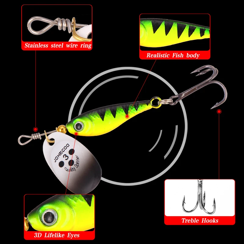 SEAPESCA الطعوم الترتر 11g 15g 20g إيسكا الاصطناعي المعادن المتذبذب طعم سنارة صيد ملعقة الكارب الصيد shiping مجانا ZB194