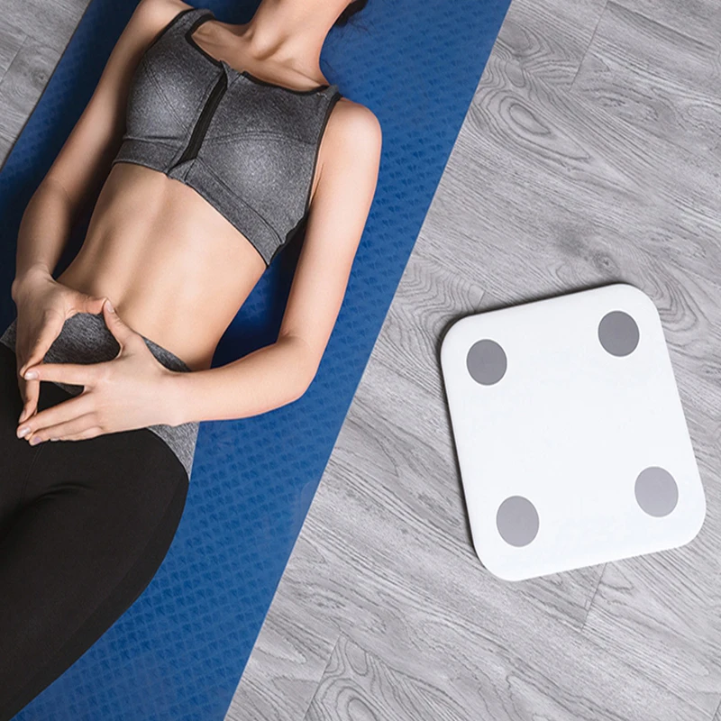 Original Xiaomi mi composición corporal escala caliente mi inteligente grasa corporal Escala electrónica personal escala 5 kg-150 kg de cuadrado blanco - 4