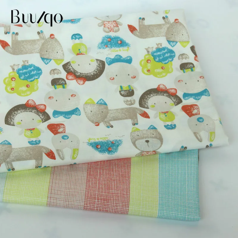 Хлопчатобумажная саржевая ткань с рисунком из мультфильма, ткань ручной работы для шитья и шитья, Детские простыни, материал для платья