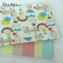 Хлопчатобумажная саржевая ткань с рисунком из мультфильма, ткань ручной работы для шитья и шитья, Детские простыни, материал для платья