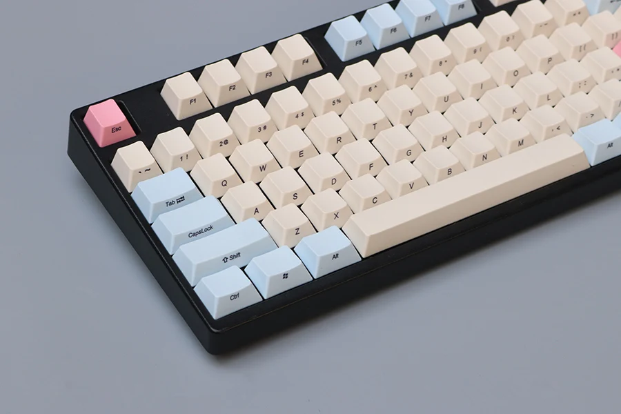 PBT Keycap Вишневый профиль розово-голубой 111 клавиш для механической клавиатуры mx Переключатель Keycap цвет краситель подбитые брелки