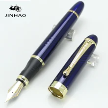 JINHAO X450 темно-синее и Золотое перо с широким основанием авторучка канцелярские школьные и офисные ручки