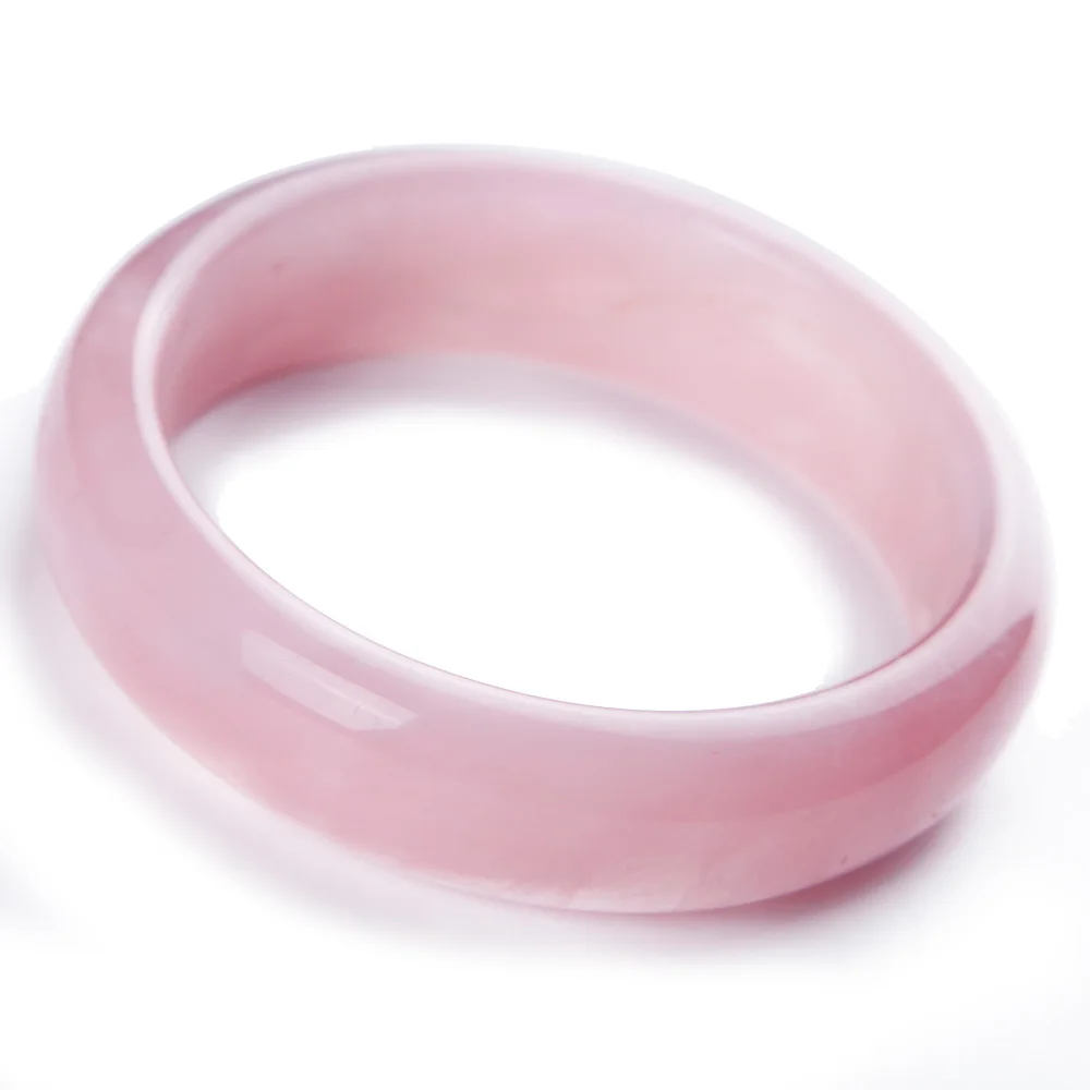 

High quality Natural Rose Quartz Gemstone Woman Bangle Fashion 60mm Bracelet Lady 16x9mm Madagascar Love Stone AAAAA Certificate