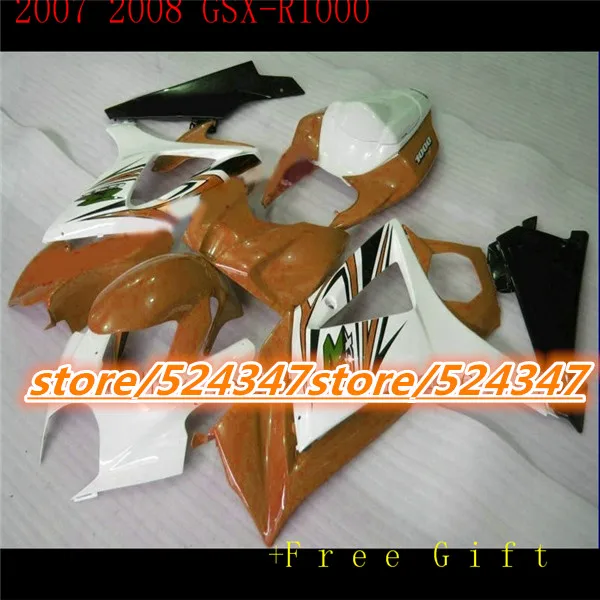 

Hot sales GSX-R1000 K7 07, 08 GSX R1000 fairing kit K7 07-08 orange black white and sport bike cheap motorcycle at -Nn