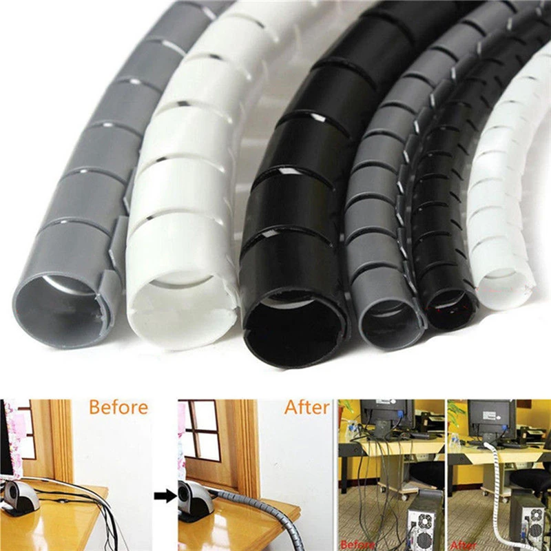 10/25mm Cable Spiral Wrap Tidy Cord Wire Banding Loom Storage Organizer Tool $TC 10/25mm Cable Spiral Wrap Tidy Cord Wire Banding Loom Storage Organizer Tool $TC