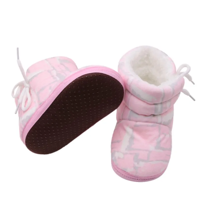 Обувь для новорожденных; зимняя обувь для малышей с принтом; обувь для малышей; модные меховые теплые ботинки для маленьких мальчиков; удобные теплые ботинки для девочек