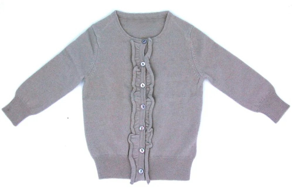 

Children's Clothing Sweaters Cashmere Warm Soft Knitted Baby Girls Cardigans Cachemir Blue Ruffles for Girl Italy Designer