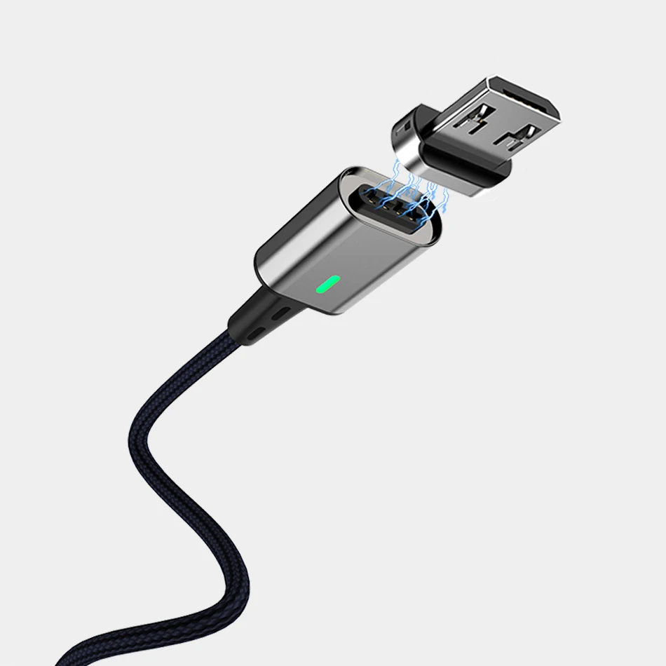 

Magnetic Charging Cable Micro USB Fast Charger for Xiaomi Redmi 5 Nylon Braided Mobile Phone for Samsung Galaxy S6 S7 Edge LED
