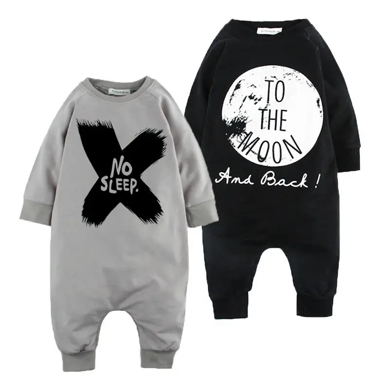 

Pudcoco Baby Boys Sleepwear Long Sleeve Sleep and Play Suit One-pieces Buttons UP Blanket Sleepers No Sleep to the Moon