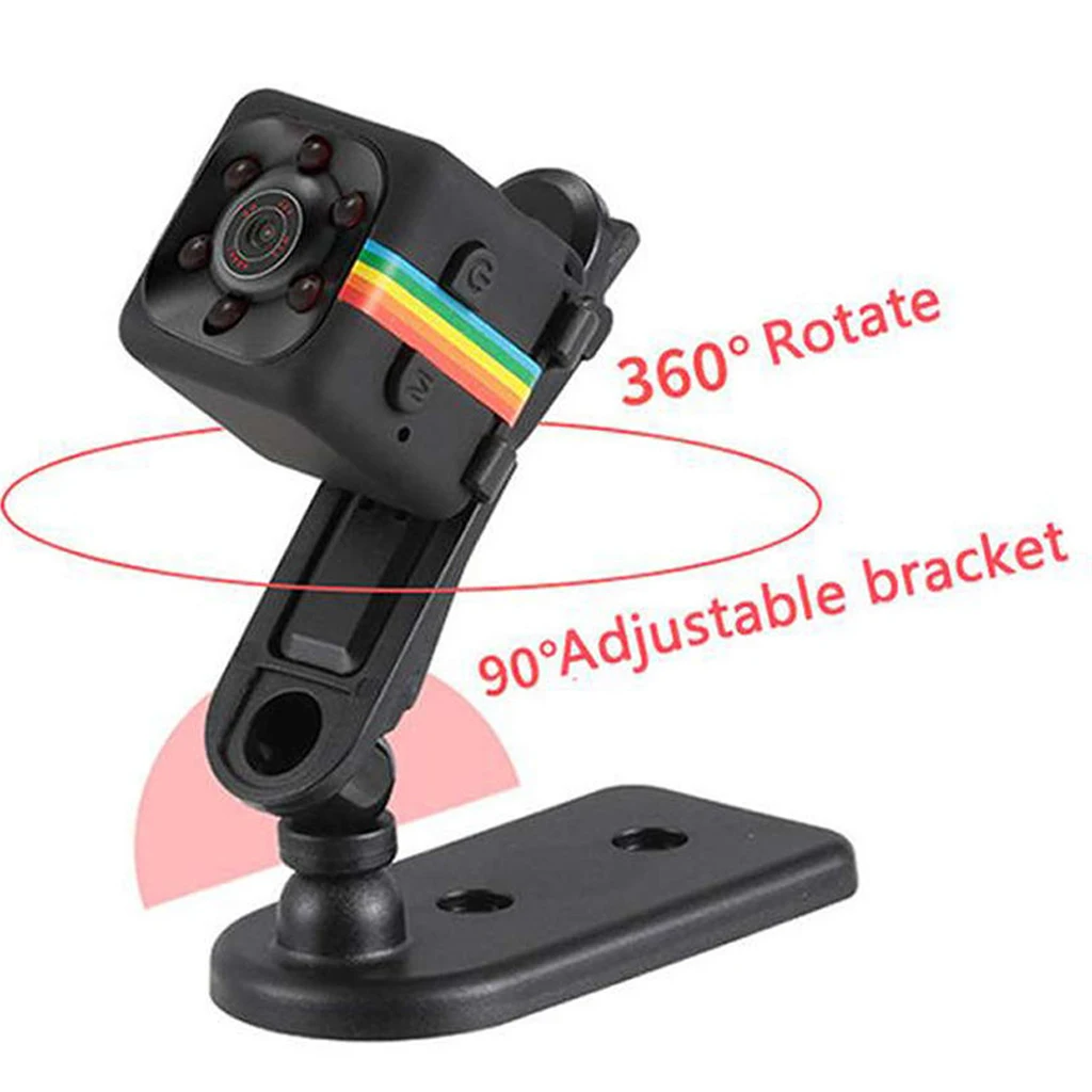 SQ11 1080P Mini Car Hidden DV DVR Camera Dash Cam IR Night Vision Red 1080P Dash cam + back clip + USB cable