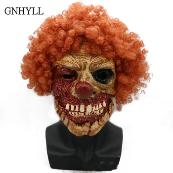 

GNHYLL Joker Clown Costume Mask Creepy Evil Scary Halloween Clown Mask Adult Ghost Festive Party Mask Supplies Decoration