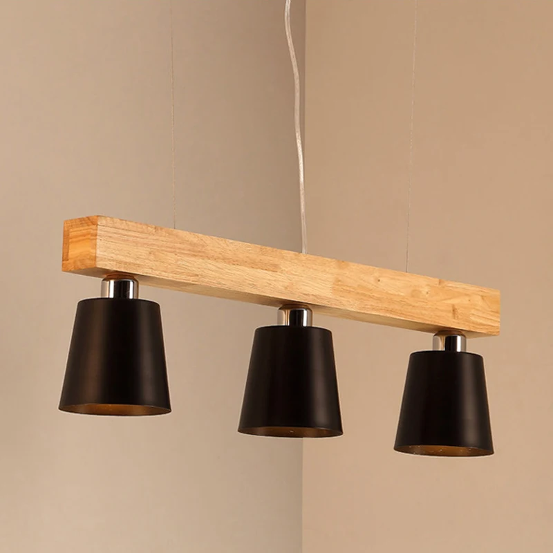  Hot Modern pendant lights for living room dining room office White Black Wood Pendant lamp Modernas - 32801756331