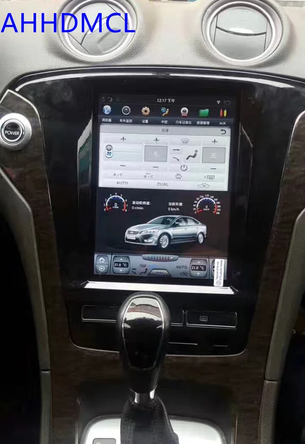 Excellent Car Multimedia Player PC PAD Tesla Style Player Android 7.1 GPS For Ford Mondeo Auto A/C Edition 2007 2008 2009 2010 2011 2012 4