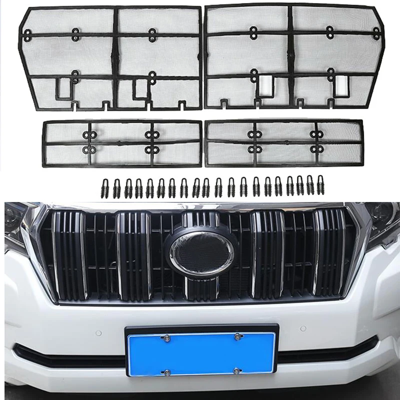 

Car Accessories Insect Screening Mesh Front Grille Insert For Toyota Land Cruiser Prado 150 2010-2016 2017 2018 J150 LC150 FJ150