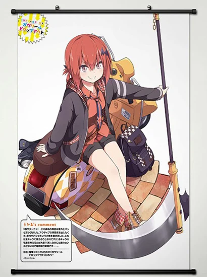 Wall Scroll Poster Fabric Printing for Anime Gabriel DropOut Vignette Tsukinose April | Дом и сад