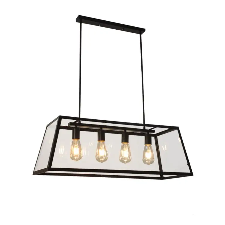 

HAIXIANG Retro industrial Style Iron Chandelier 4pcs E27 LED Lights Pendant Lapms AC110-220 Free shipping