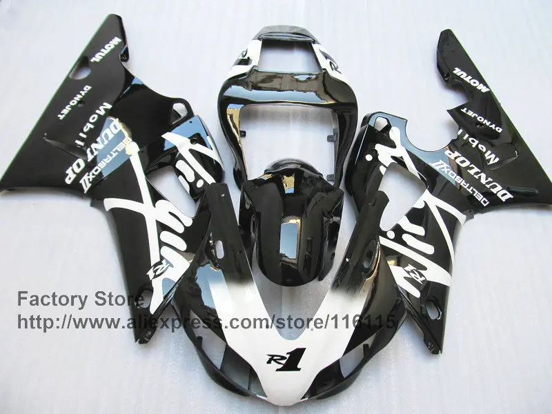 Cheap Motorcycle Injection Abs Plastic Fairings Kit For Yamaha 1998 1999 Yzf R1 98 99 Black
